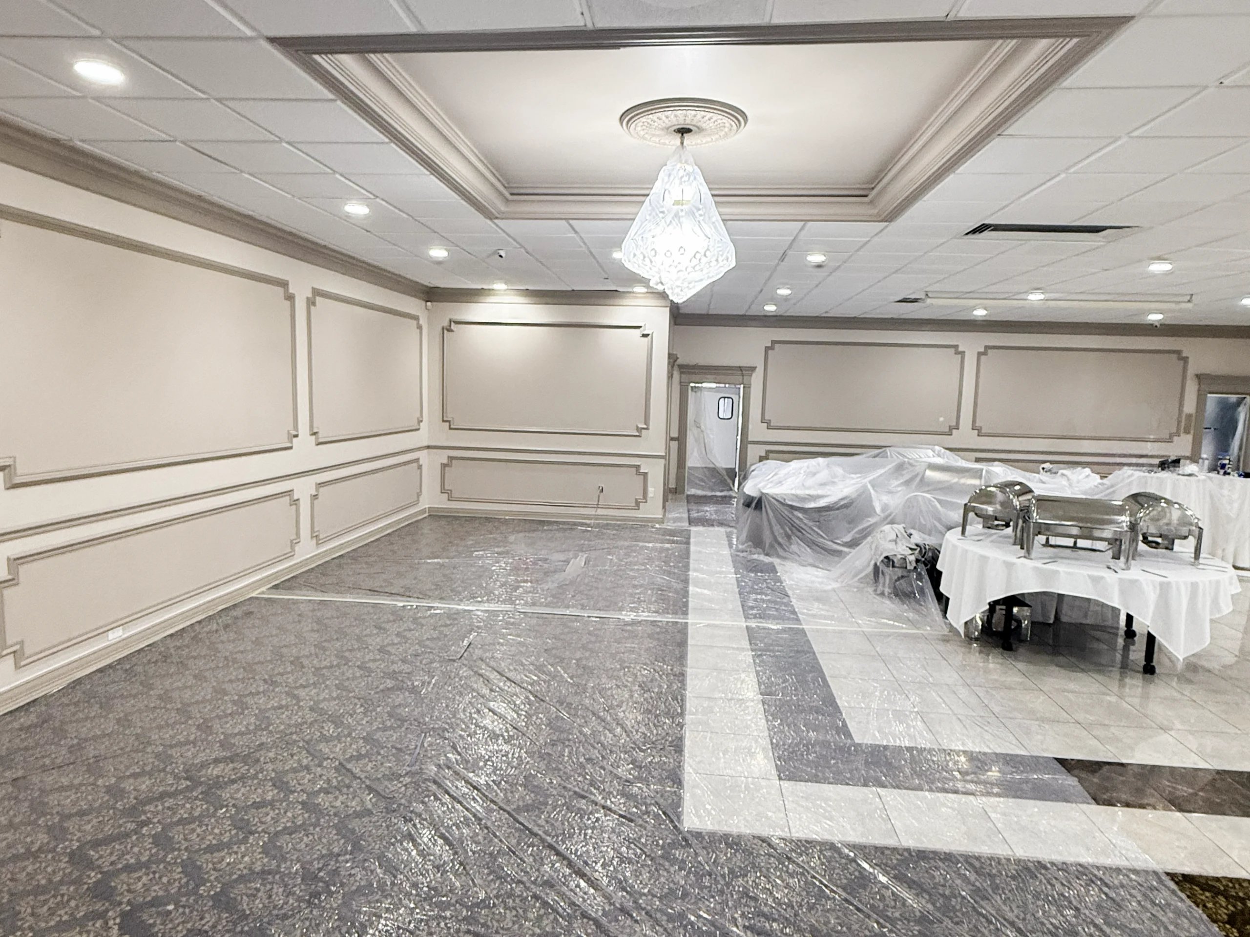 Commercial interior hallway